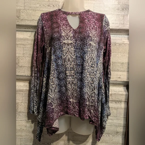 Jennifer Lopez Purple and Blue Snake Print Tunic - Picture 2 of 5